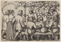 KG 00658
<br/>
Boerenfeest (boerenbruiloft)
<br/>
<em>Beham, Hans Sebald (1500 - 1550)</em>